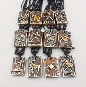 Taurus Zodiac Sign Pendant Necklaces Adjustable Necklaces